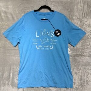 Detroit Lions Darius Rucker T-Shirt Mens Large Blue Fanatics  NFL Football NEW